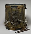 Side Drum, Copper alloy, wood, various materials, German