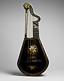 Harp Lute, Edward Light  British, Wood, lacquered and gilded, British