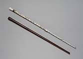 Walking-Stick Flute/Oboe, Georg Henrich Scherer (German, Butzbach 1703–1778), Narwhal (narwhahl) tusk, ivory, gilt brass, German
