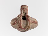 Pottery Whistle, Clay, probably Mexican