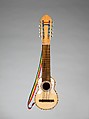 Charango, armadillo shell, wood, pearloid, Bolivian