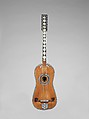Guitar, Attributed to Giacomo (Jacob) Ertel (German, ca. 1646–1711 Rome), Spruce, ebony, fruitwood, bone, ivory, mother-of-pearl, parchment, Italian