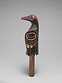 Rattle, Wood, pebbles or pellets, polychrome, Native American (Haida)