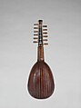 Mandolin, Giuseppe Presbler (German, active Italy, 1760–1801 Milan), Rosewood, spruce, walnut, bone, mother-of-pearl, Italian