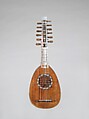 Mandolin, Giuseppe Presbler (German, active Italy, 1760–1801 Milan), Rosewood, spruce, walnut, bone, mother-of-pearl, Italian
