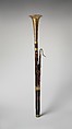Half-Contra Bassoon, Galander (French, active 1834–1855), Maple, brass, French