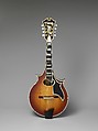 Archtop Mandolin, James D&#39;Aquisto (American, New York 1935–1995 Corona, California), Spruce, maple, ebony, celluloid, mother-of-pearl, American