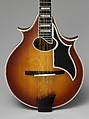 Archtop Mandolin, James D&#39;Aquisto (American, New York 1935–1995 Corona, California), Spruce, maple, ebony, celluloid, mother-of-pearl, American