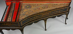Harpsichord converted to a piano, Jean Goermans (Dutch, active France, Gelden, The Netherlands 1703–1777 Paris), Wood, paint, gilding, polychrome, gilded pewter, ebony, bone, felt, French