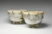 Kettle Drums, Franz Peter Bundsen (ca. 1725–1795 (master 1754)), Silver, iron, calfskin, textiles, gilding,, Hanoverian (German)