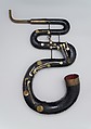 Serpent in C, Thomas Key (British, active London before 1805–1858), Wood, leather, fabric, brass, British