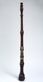 Tenor Oboe, Johann Wolfgang Köningsperger (German (Bavarian), active Roding 1725–1752), Stained pearwood, brass, German (Bavarian)