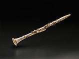 Clarinet in B-flat, Charles Joseph Sax (Belgian, Dinant, Belgium 1790–1865 Paris), Ivory, brass, gold-plated silver, Belgian