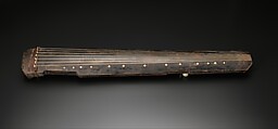 Guqin (古琴 ), Prince Lu (Chinese, 1628–1644), Wood (wutong and zi), silk, jade, lacquer, mother-of-pearl, Chinese