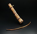Tsii' Edo' Ai (fiddle), Athabascan Family, Agave flower stalk, wood, paint, horsehair, Native American (Apache)