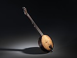 Banjo, William Esperance Boucher, Jr.  American, Hardwood, calfskin, brass, iron, American