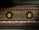 Double Virginal, Hans Ruckers the Elder (Flemish, Mechelen ca. 1545–1598 Antwerp), Pine, beech, poplar, mahogany, paint, gesso, metal, parchment, brass, Flemish