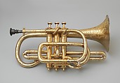 Cornet, Karl Moritz Missenharter, Brass, gold plate, American