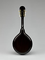 Mandolin, Orville Gibson (American, 1856–1918), Walnut, spruce, ebony, pearl, tortoiseshell, bone, American