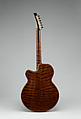 Archtop guitar, Ken Parker (American, 1952-2025), Alpine spruce, mahogany, holly, cherry, willow, ebony, mother-of-pearl, camel bone, Douglas fir, carbon fiber composite, mokume-gane, American