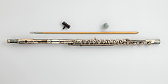 Flute, Charles Monzani (American), Silver-plated brass, American
