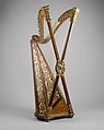 Double Chromatic Harp, Henry Greenway (American (born England), Birmingham 1833–1903 St. Louis, Missouri), Spruce, maple, metal, gilding, brass, American