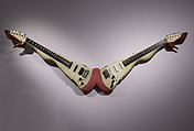 Custom-made "legs" guitar, Art Department, New Line Cinema  American, Wood, metal, polyvinyl chloride, polyurethane, and polyester paint, American