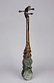 Sgra-Snyan, Carved wood, skin, gesso, gilding, Tibetan