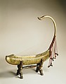 Saùng-Gauk, Wood, deerskin, paint, cotton cord, metal, glass, Burmese