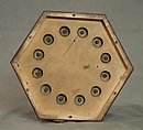 Concertina, Charles Wheatstone (1802–1875), Rosewood, nickel-silver, leather, paper, ivory, tortoiseshell; case of mahogany, British