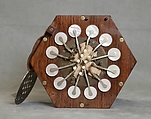 Concertina, Charles Wheatstone (1802–1875), Rosewood, nickel-silver, leather, paper, ivory, tortoiseshell; case of mahogany, British