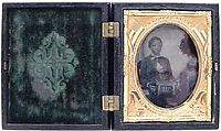 Young Man with a Concertina ambrotype, Ambrotype, American