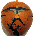 Rattle, Gourd, wood, glass pellets, Native American (Arapaho)