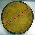 Drum, wood, skin, and various materials, Native American (Creek, Muskhogean family)