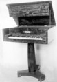 Glassichord, F J Lendel (Austrian), pine, glass, bone, brass, leather, felt, Austrian?