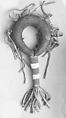 Rattle, hide, leather, wood, beads, Native American (Cheyenne or Hidatsa [GrosVentre], possibly)