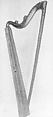 Harp, wood, various materials, German or French