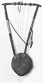 Bowl Lyre, wood, skin, various materials, East African