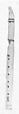 Vertical Duct Flute in D, H. Boulanger et Cie, porcelain, French