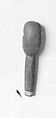 Rattle, wood, cord, pebbles(?),metal, Native American (Tlingit or Koluschan)