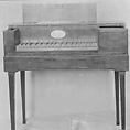 Square Piano (Portable Model), Longman & Broderip, Mahogany veneer case, ivory naturals, ebony accidentals., British
