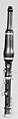 Flageolet in A, wood, nickel-silver, mother-of-pearl, French
