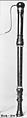 Bass Recorder in F, Wood, ivory, brass., German