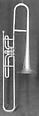 Bass Valve Trombone in F, Brass, nickel-silver, possibly German