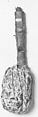 Stopped pipe (mechanically blown whistle), wood (red cedar or spruce), resin, cord, pig? bladder, Native American (Hamatsa, Kwakiutl)