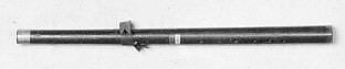 Flute, Wood, leather, metal, Native American (Apache, probably)