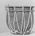 Banya or Ṭikārā, Earthenware, skin,cord, wood, Indian (north)