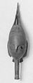 Rattle, Probably Nootka, Wood, pebbles, metal, Native American (Nootka, probably)