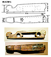 Viol Bridge and Tail-Piece, Ivory, Italian