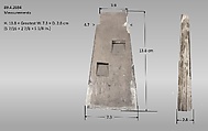 Triple Whistle, wood, red cedar or spruce), muslin, Native American (Northwest Coast)